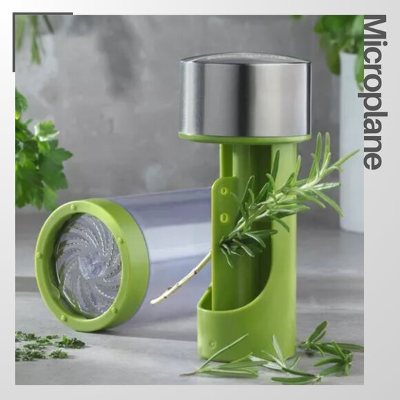 Microplane 2-in-1 Herb Mill - Stainless Steel - Picture 1 of 13